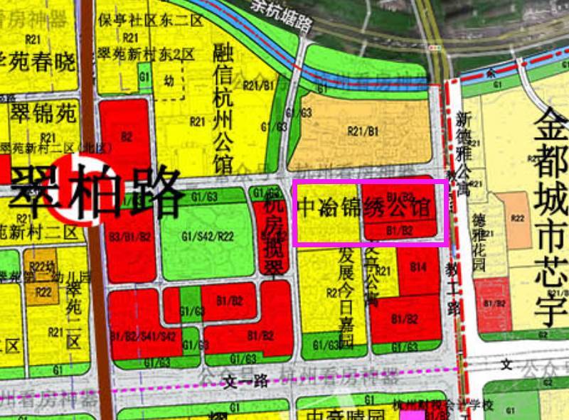 中冶锦绣公馆：板块土地详细规划图(高清版)免费获取