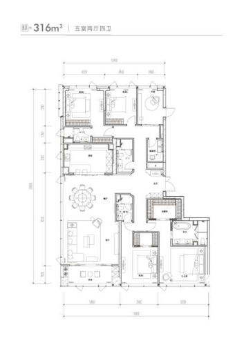 商住a-316方-5室2厅4卫-滨汇名望云筑