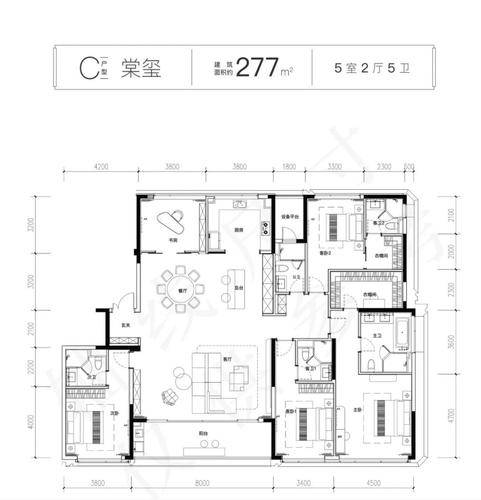 高层-c-277方-5室2厅5卫